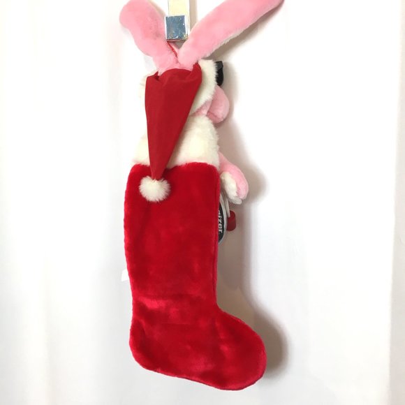 ENERGIZER 2006 Plush Pink Bunny with Drum Christmas Stocking - Picture 10 of 15